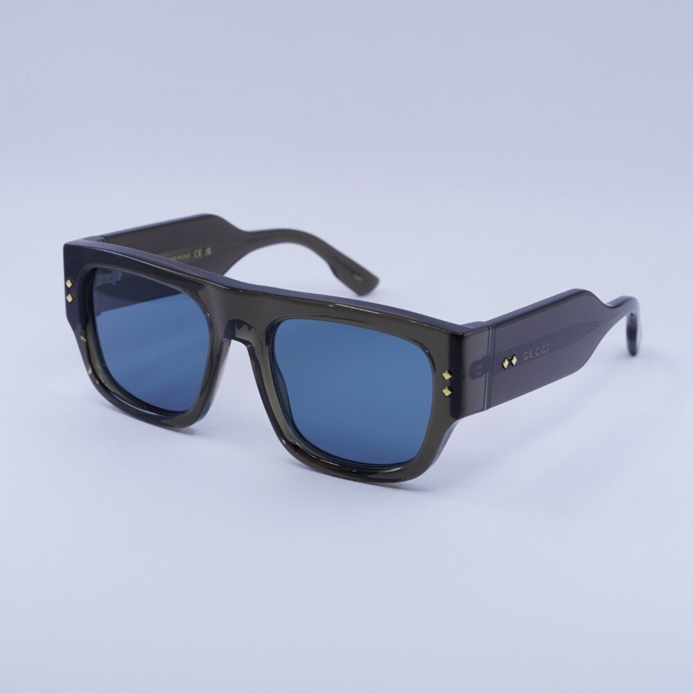 🕶️ New Gucci GG1262S 003 Sunglasses - Grey Frame, Blue Lenses - Picture 5 of 12